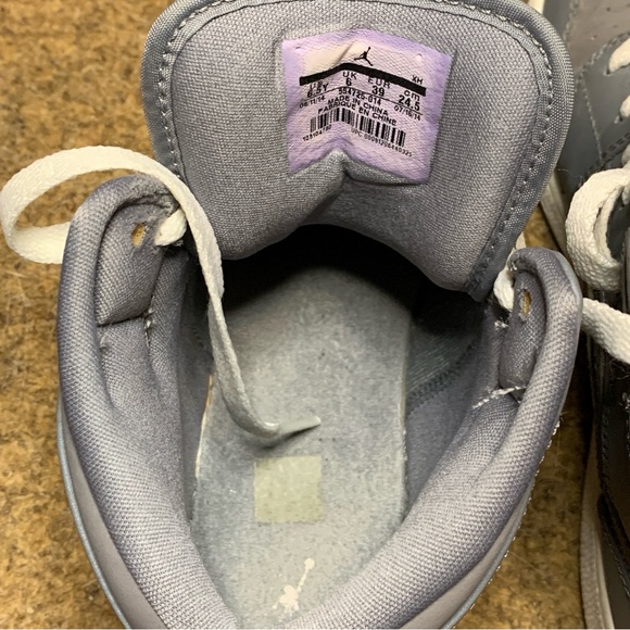 Nike Air Air Jordan 1 Retro Mid Jordans Shade Cool Grey Size 6.5 Y - Picture 14 of 15